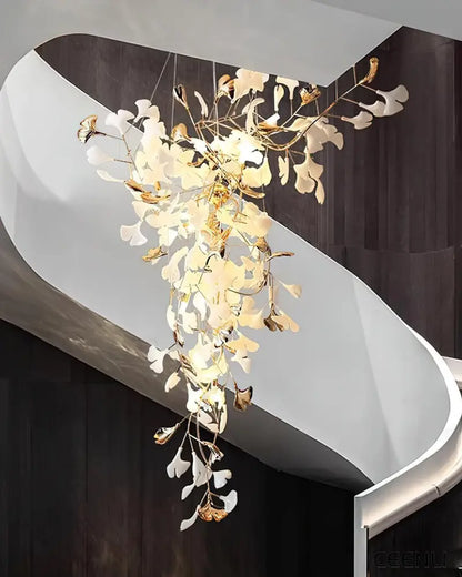 Ginkgo Tip Tlying Chandelier Chandelier