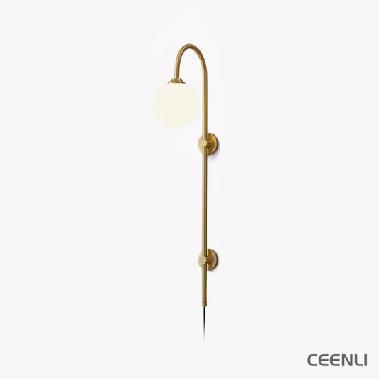 Globe Brass Plug-in Wall Sconce Wall lamp