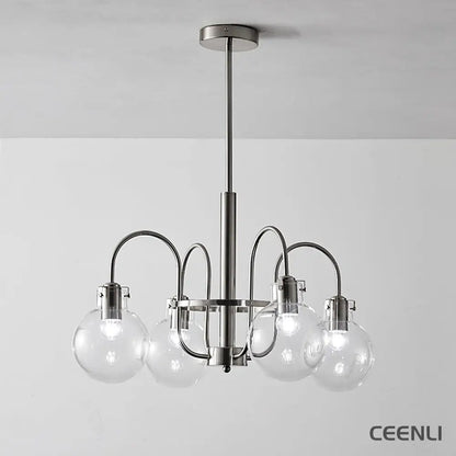 Hansford Chandelier 4 heads ∅ 25.6″ x H 15″ / Dia 65cm x H 38cm / Chrome Chandelier