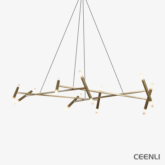 Le Diamant Chandelier 20 heads size: Dia 100 cm x H 150 cm / ∅ 39.4″ x H 59″ / Bronze Chandelier