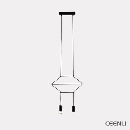 Line Art Pendant Light ∅ 13.4″ x H 78.7″ / Dia 34cm x H200cm / Black Pendant light