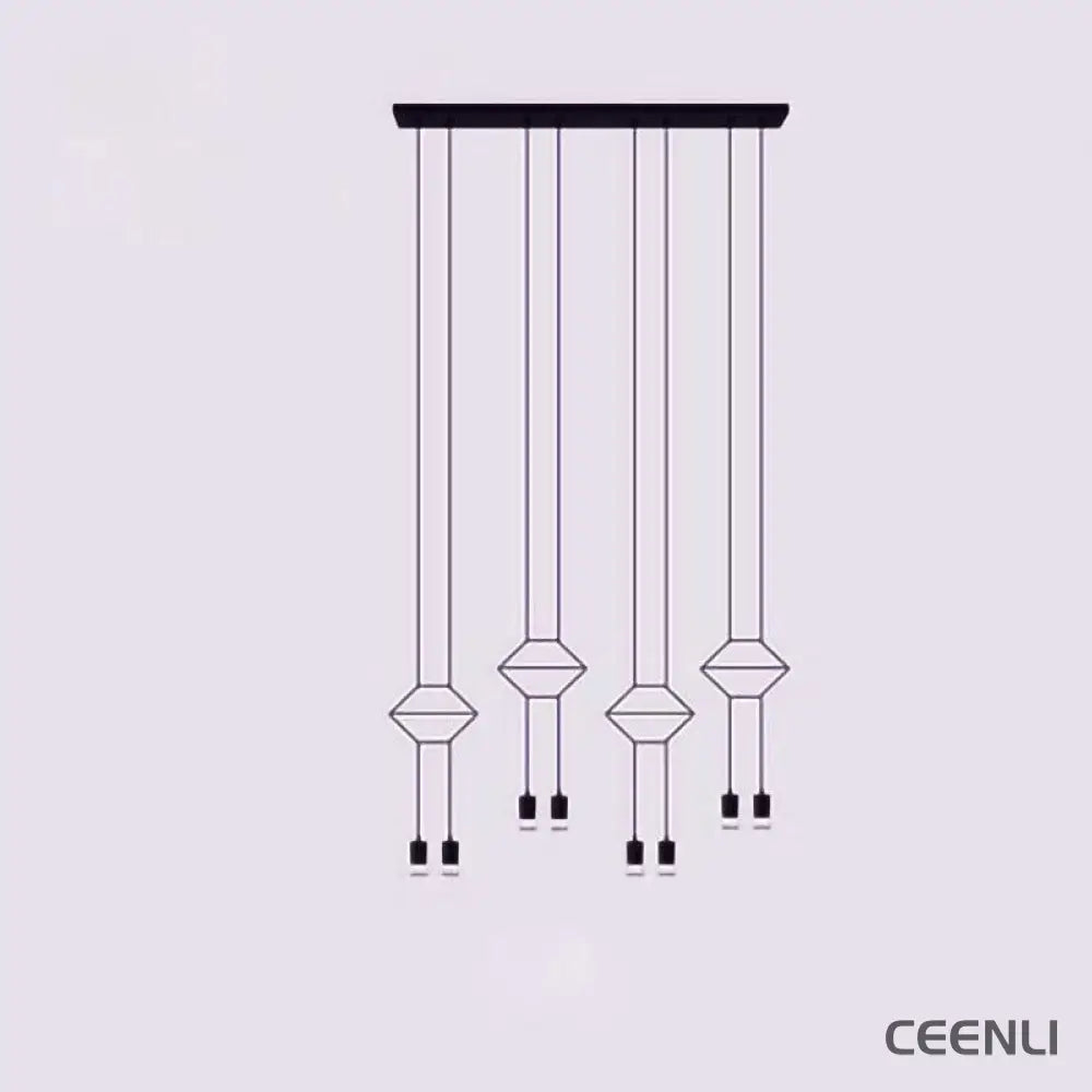 Line Art Pendant Light ∅ 47.2″ x H 78.7″ / Dia 120cm x H200cm / Black Pendant light