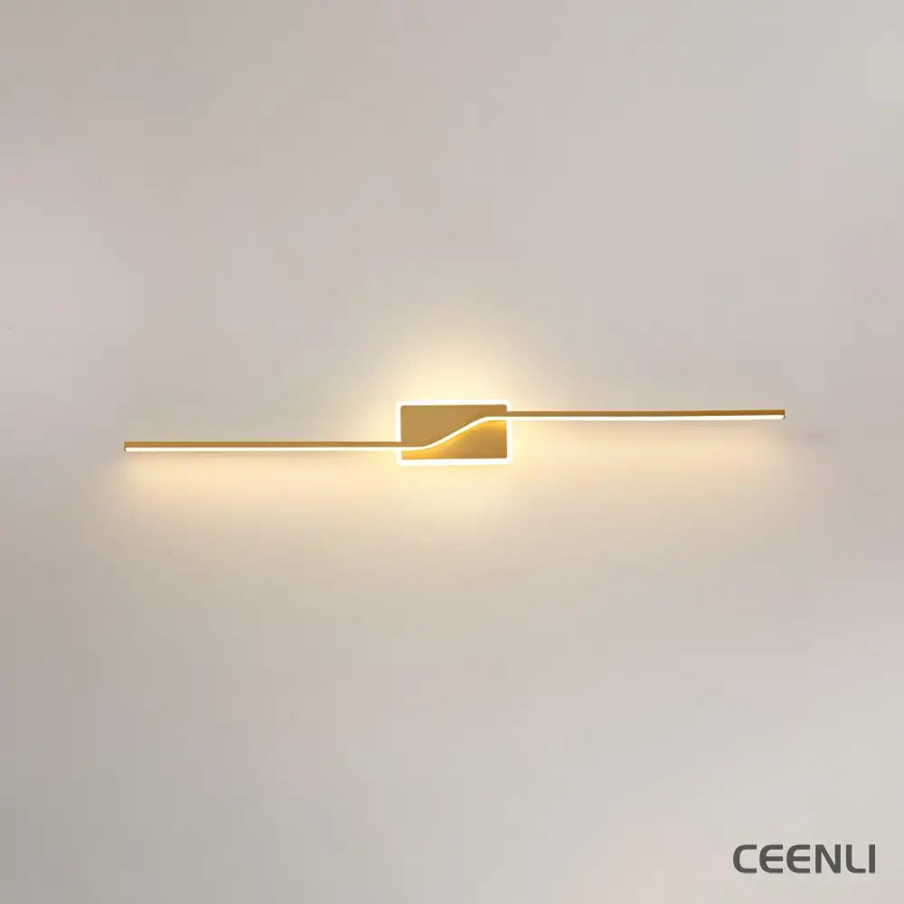 Linear Strip Wall Light W 3.9″ x H 23.6″ / W10cm x H 60cm / Gold / Three-Color Changing Light Wall lamp