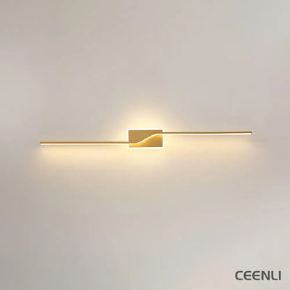 Linear Strip Wall Light W 3.9″ x H 23.6″ / W10cm x H 60cm / Gold / Three-Color Changing Light Wall lamp