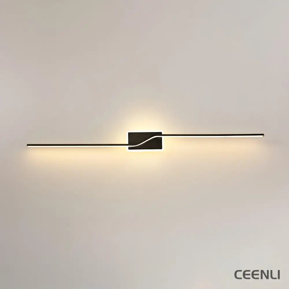Linear Strip Wall Light W 3.9″ x H 31.5″ / W 10cm x H 80cm / Black / Three-Color Changing Light Wall lamp
