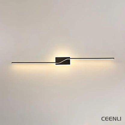 Linear Strip Wall Light W 3.9″ x H 31.5″ / W 10cm x H 80cm / Black / Three-Color Changing Light Wall lamp