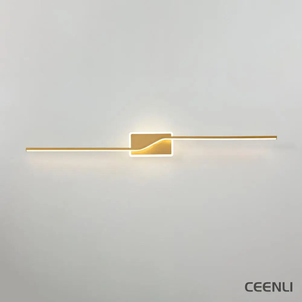 Linear Strip Wall Light W 3.9″ x H 31.5″ / W 10cm x H 80cm / Gold / Three-Color Changing Light Wall lamp