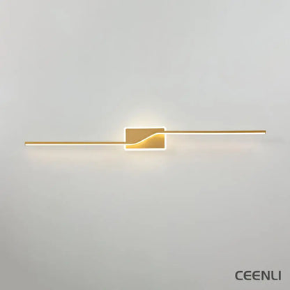 Linear Strip Wall Light W 3.9″ x H 31.5″ / W 10cm x H 80cm / Gold / Three-Color Changing Light Wall lamp