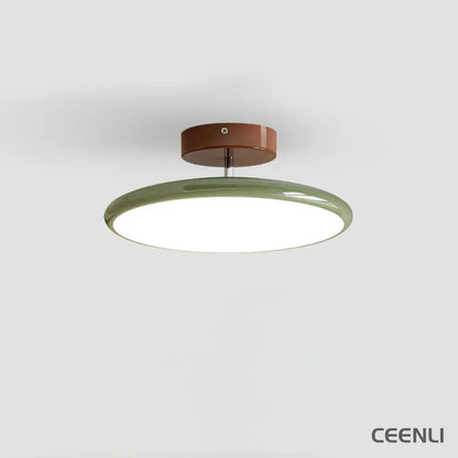Lola Adjustable Ceiling Lamp ∅ 11.8″ x H 3.5″ / Green / Warm Light Ceiling lamp