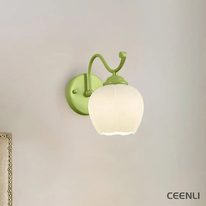 Lomance Lily Wall Lamp ∅ 10.2″ x H 9.8″/ Dia 26cm x H 25cm / Green Wall lamp