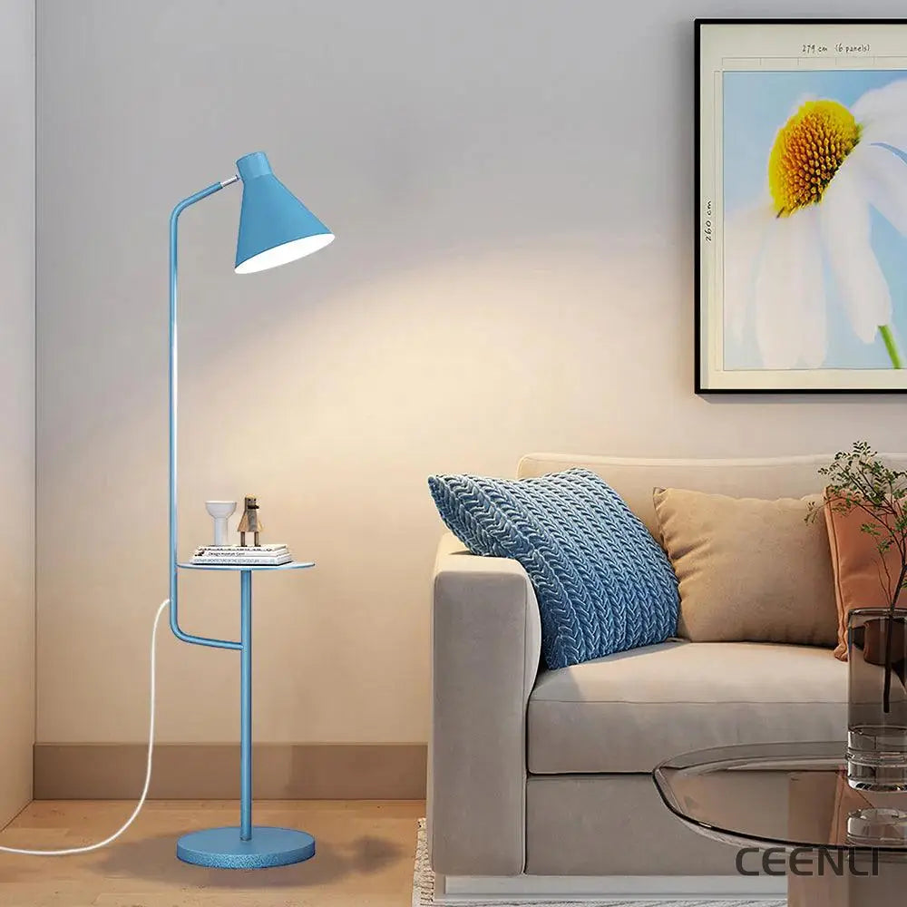 Macaroon Floor Lamp Model A: W 11″ x H 59.1″ / W 28cm x H 150cm / Blue / US plug Floor lamp