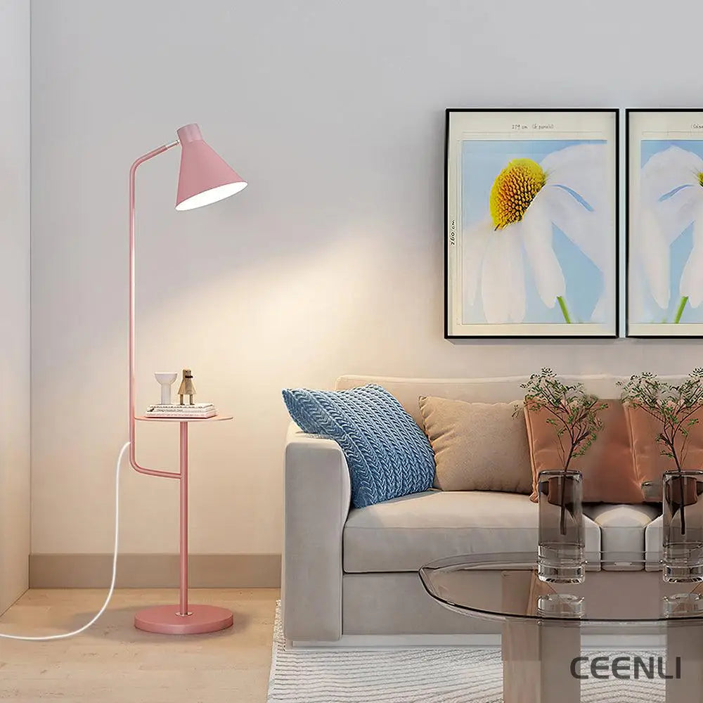 Macaroon Floor Lamp Model A: W 11″ x H 59.1″ / W 28cm x H 150cm / Pink / US plug Floor lamp