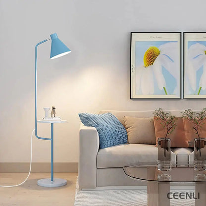 Macaroon Floor Lamp Model B: W 11″ x H 59.1″ / W 28cm x H 150cm / Blue / US plug Floor lamp