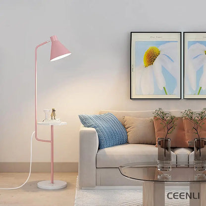 Macaroon Floor Lamp Model B: W 11″ x H 59.1″ / W 28cm x H 150cm / Pink / US plug Floor lamp