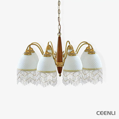 Mesh Tassel Glass Chandelier Chandelier