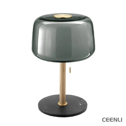 Mona Glass Table Lamp ∅ 11.8″ x H 19.7″ / Dia 30cm x H 50cm / Black & Gray / US Plug Table lamp