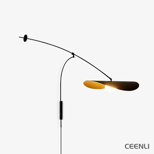 Myrna Wall Light ∅ 29.5″ x H 21.7″ / Dia 75cm x H 55cm / Black / US Plug Wall lamp