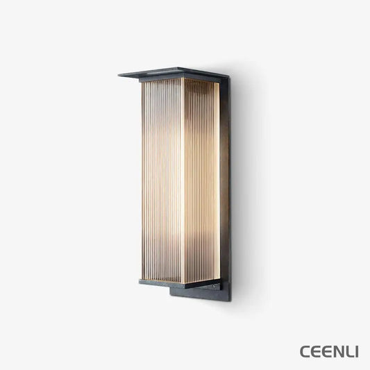 Oleron Box Outdoor Wall Lamp L 7.7″ x W 7.1″ x H 20.1″ / L 19.5cm x W 18cm x H 51cm / Model A: Wired Version / Warm