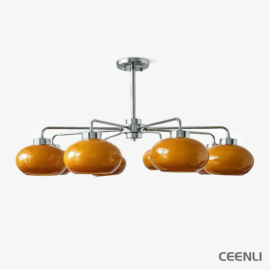 Oval Persimmon Chandelier Chandelier