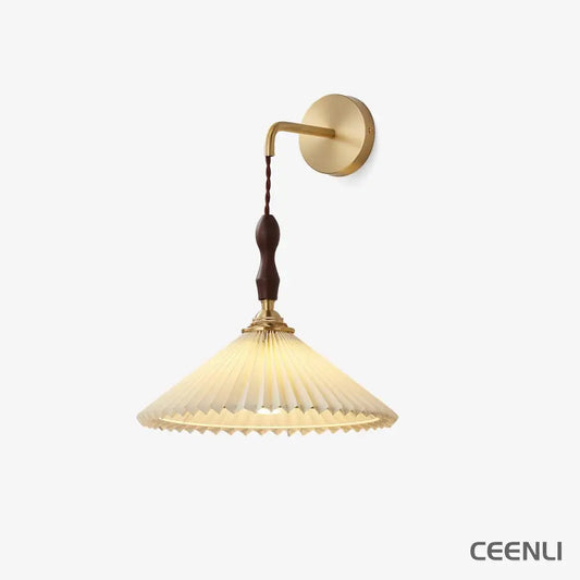 Pleated Wooden Wall Lamp Wall lamp