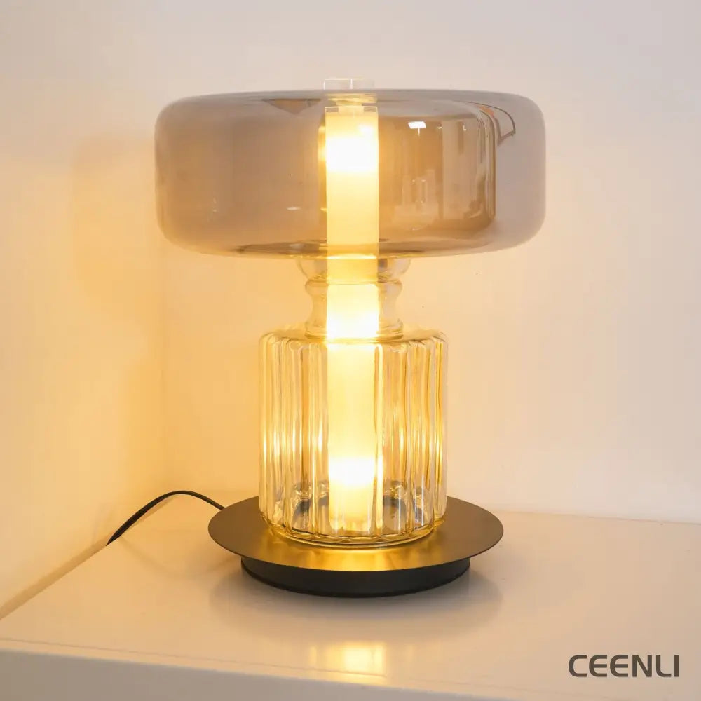 Rapanui Table Lamp ∅ 11″ x H 13.7″ / Dia 29cm x H 35cm / Smoky gray / US plug Table lamp