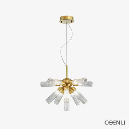 Ringold Sputnik Chandelier ∅ 19.7″ x H 11.8″ / Dia 50cm x H 30cm / Gold + White Chandelier
