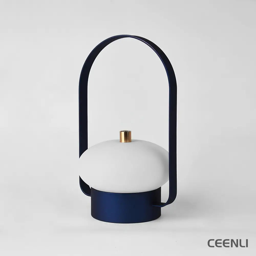 Soft Spot Portable Built-in Battery Table Lamp W 4.9″ x L 4.3″ x H 7.9″ / W 12.5cm x L 11cm xH 20cm / Dark blue / Touch