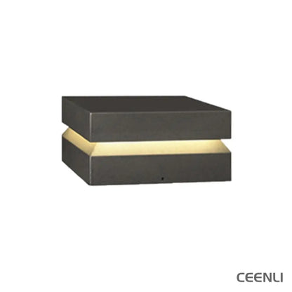 Solaris Square Post Light L 11.8″ x W 11.8″ x H 5.9″ / L 30cm x W 30cm x H 15cm / Model A: Wired Version / Warm Light