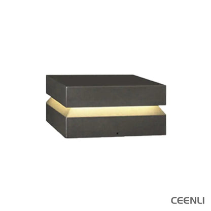 Solaris Square Post Light L 15.7″ x W 15.7″ x H 5.9″ / L 40cm x W 40cm x H 15cm / Model A: Wired Version / Warm Light