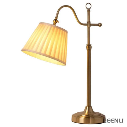 Suffolk Table Lamp ∅ 8.6″ x H 25.2″ / Dia 24cm x H 64cm / Gold + White / US plug Table lamp