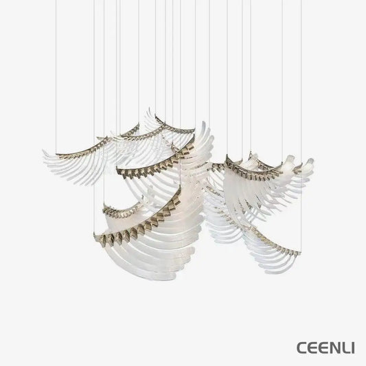 Tiered Palmette Chandelier Chandelier