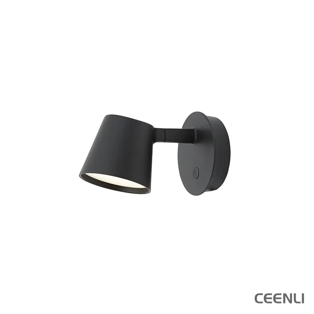 Tip Wall Lamp L 6.3″ x H 3.7″ / L 16cm x H 9.5cm / Black / Warm Light Wall lamp