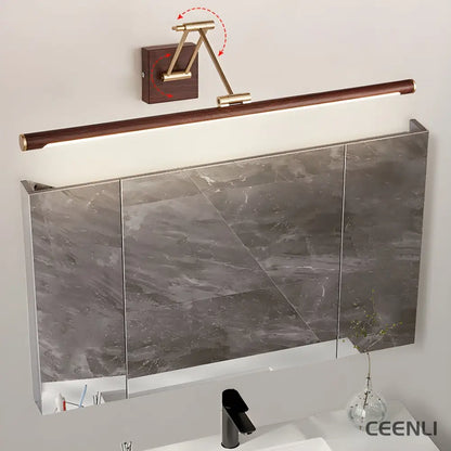 Walnut Color Linear Adjustable Wall Light Wall lamp