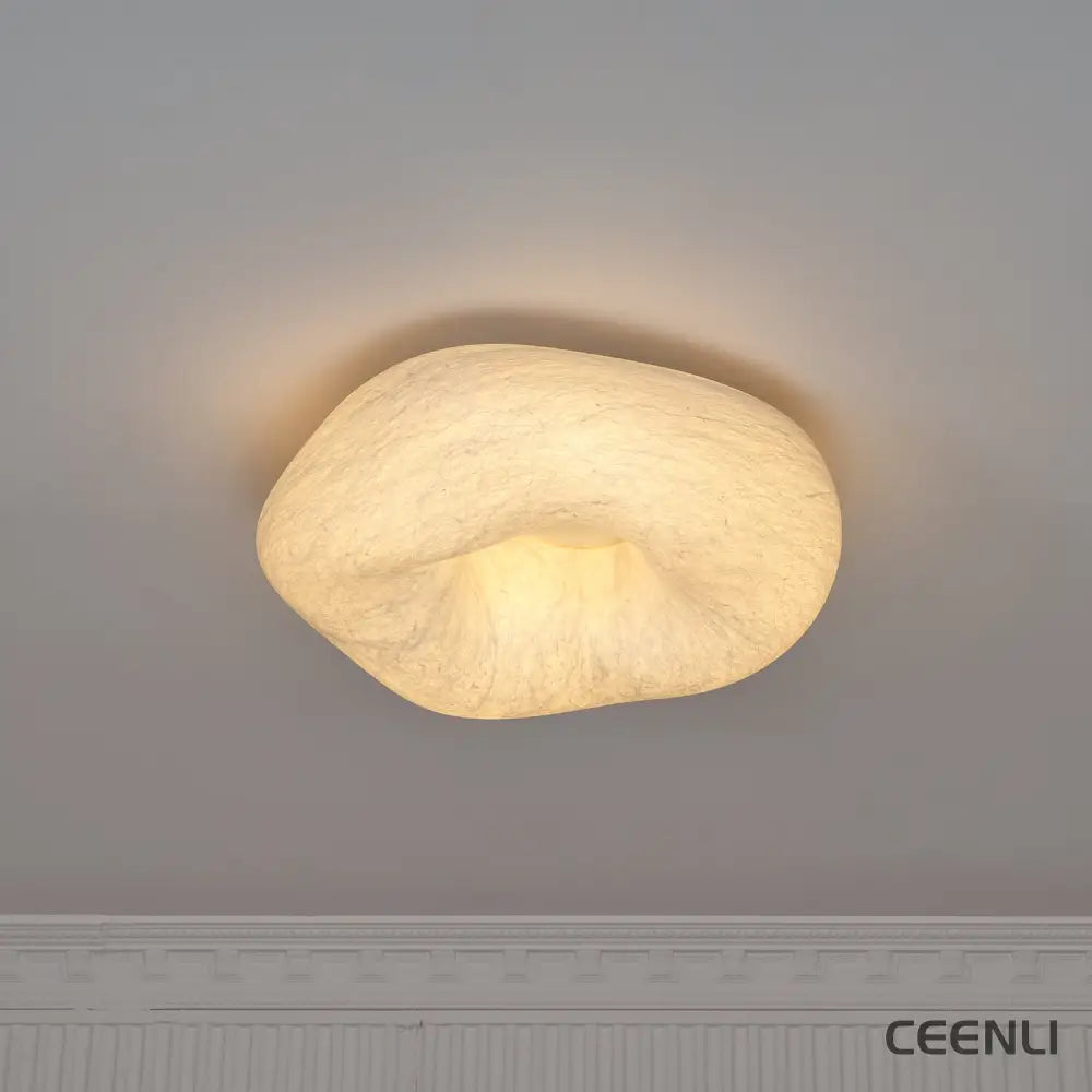 Yunduo Silk Ceiling Lamp ∅ 19.7″ x H 7″ / Dia 50cm x H 18cm (Power ~20W) / White / Warm Light Ceiling lamp