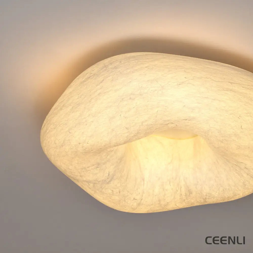Yunduo Silk Ceiling Lamp ∅ 19.7″ x H 7″ / Dia 50cm x H 18cm (Power ~20W) / White / Warm Light Ceiling lamp