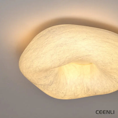 Yunduo Silk Ceiling Lamp ∅ 19.7″ x H 7″ / Dia 50cm x H 18cm (Power ~20W) / White / Warm Light Ceiling lamp