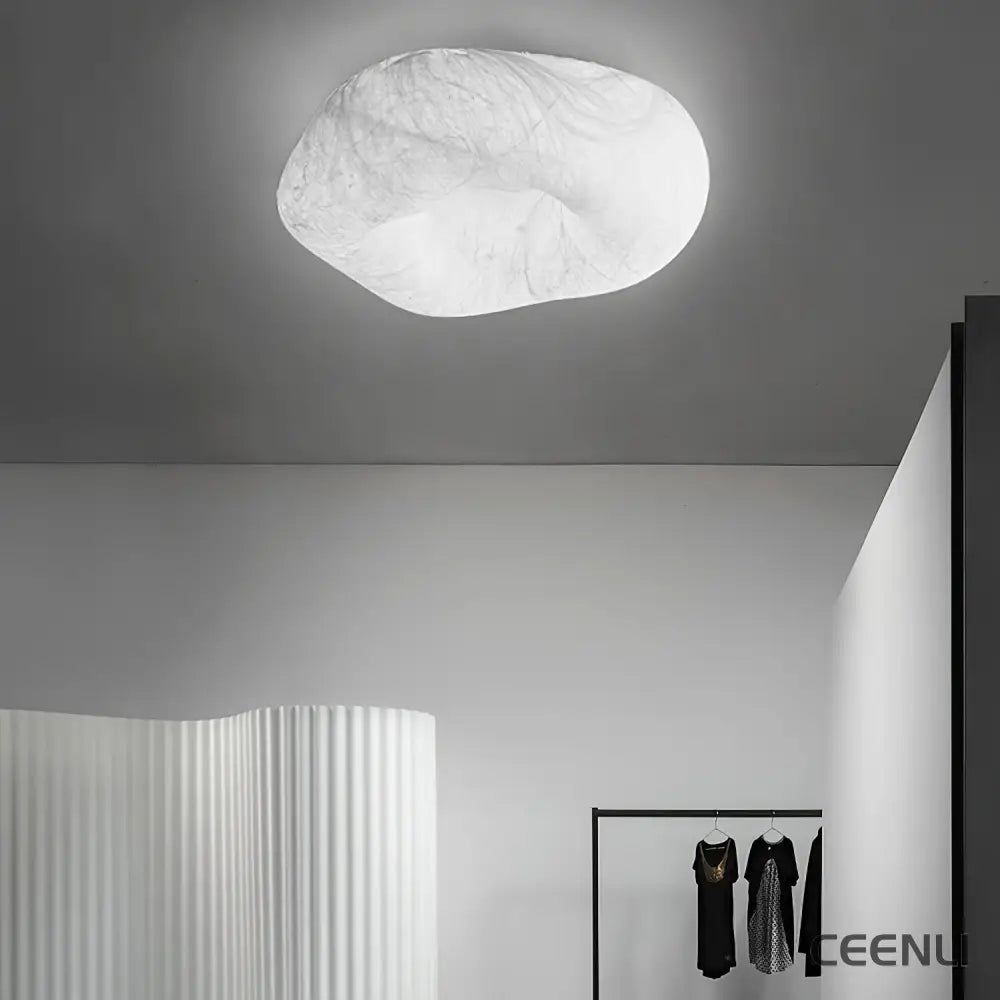 Yunduo Silk Ceiling Lamp ∅ 19.7″ x H 7″ / Dia 50cm x H 18cm (Power ~20W) / White / Warm Light Ceiling lamp