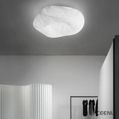 Yunduo Silk Ceiling Lamp ∅ 19.7″ x H 7″ / Dia 50cm x H 18cm (Power ~20W) / White / Warm Light Ceiling lamp