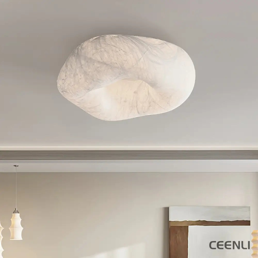 Yunduo Silk Ceiling Lamp ∅ 19.7″ x H 7″ / Dia 50cm x H 18cm (Power ~20W) / White / Warm Light Ceiling lamp