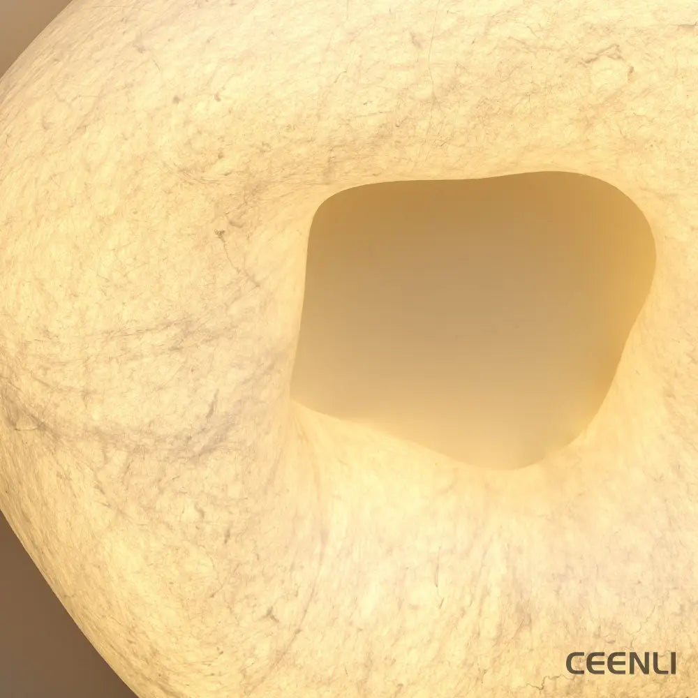 Yunduo Silk Ceiling Lamp ∅ 19.7″ x H 7″ / Dia 50cm x H 18cm (Power ~20W) / White / Warm Light Ceiling lamp