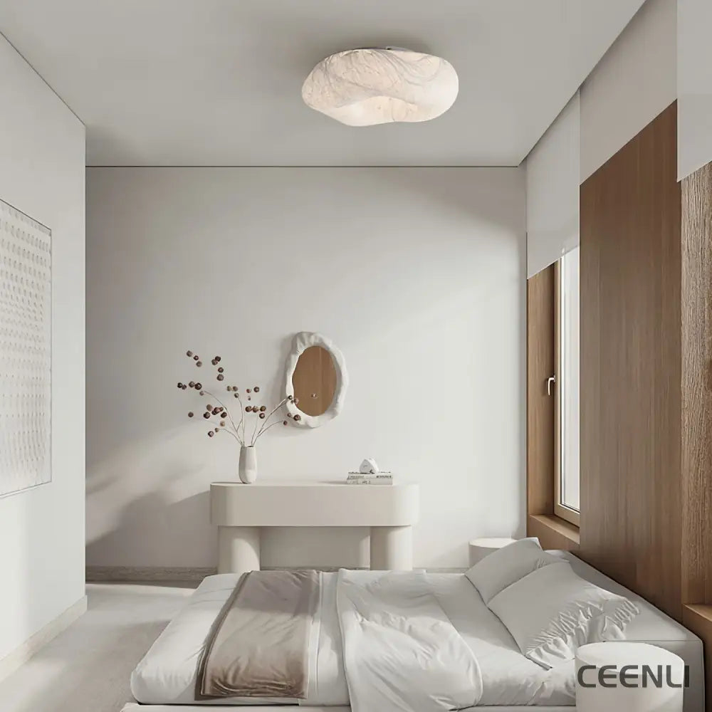 Yunduo Silk Ceiling Lamp ∅ 19.7″ x H 7″ / Dia 50cm x H 18cm (Power ~20W) / White / Warm Light Ceiling lamp