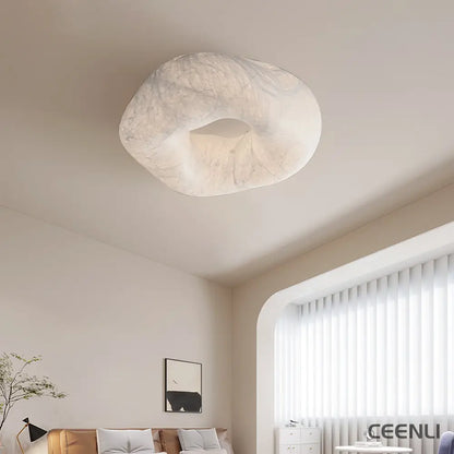 Yunduo Silk Ceiling Lamp ∅ 19.7″ x H 7″ / Dia 50cm x H 18cm (Power ~20W) / White / Warm Light Ceiling lamp