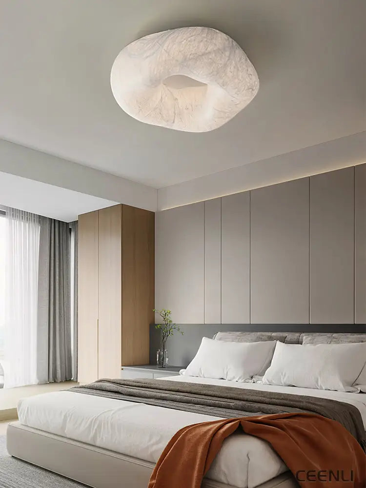 Yunduo Silk Ceiling Lamp ∅ 19.7″ x H 7″ / Dia 50cm x H 18cm (Power ~20W) / White / Warm Light Ceiling lamp