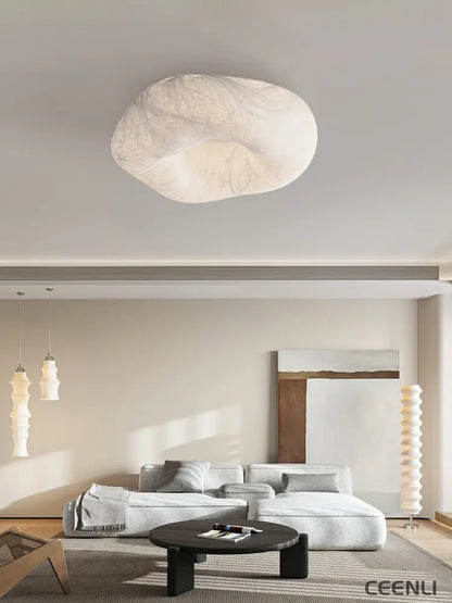Yunduo Silk Ceiling Lamp ∅ 19.7″ x H 7″ / Dia 50cm x H 18cm (Power ~20W) / White / Warm Light Ceiling lamp