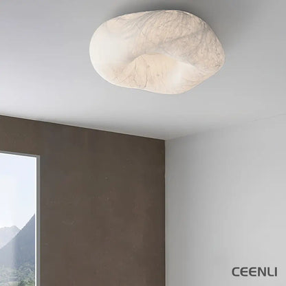 Yunduo Silk Ceiling Lamp ∅ 19.7″ x H 7″ / Dia 50cm x H 18cm (Power ~20W) / White / Warm Light Ceiling lamp