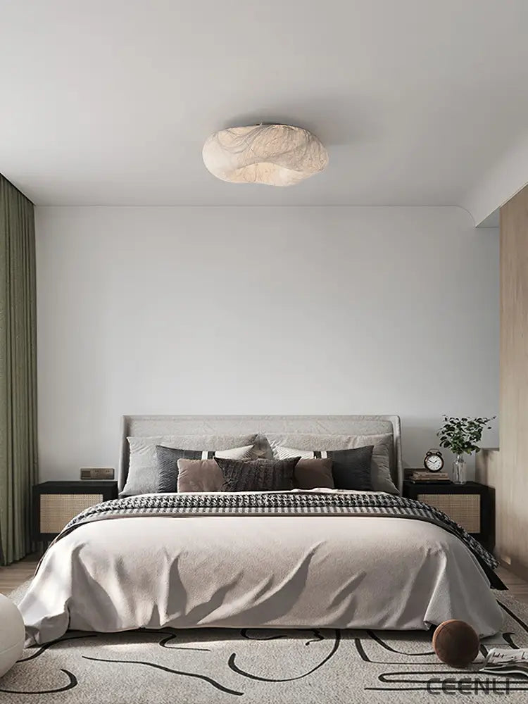 Yunduo Silk Ceiling Lamp ∅ 19.7″ x H 7″ / Dia 50cm x H 18cm (Power ~20W) / White / Warm Light Ceiling lamp