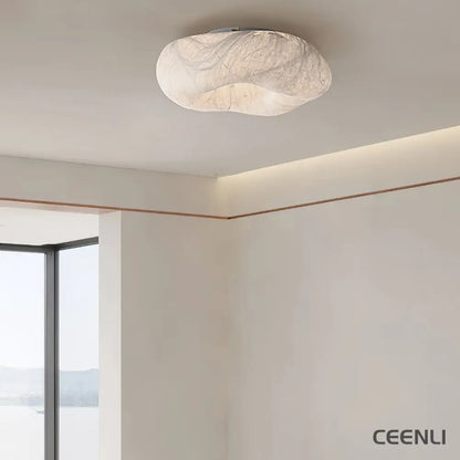 Yunduo Silk Ceiling Lamp ∅ 19.7″ x H 7″ / Dia 50cm x H 18cm (Power ~20W) / White / Warm Light Ceiling lamp