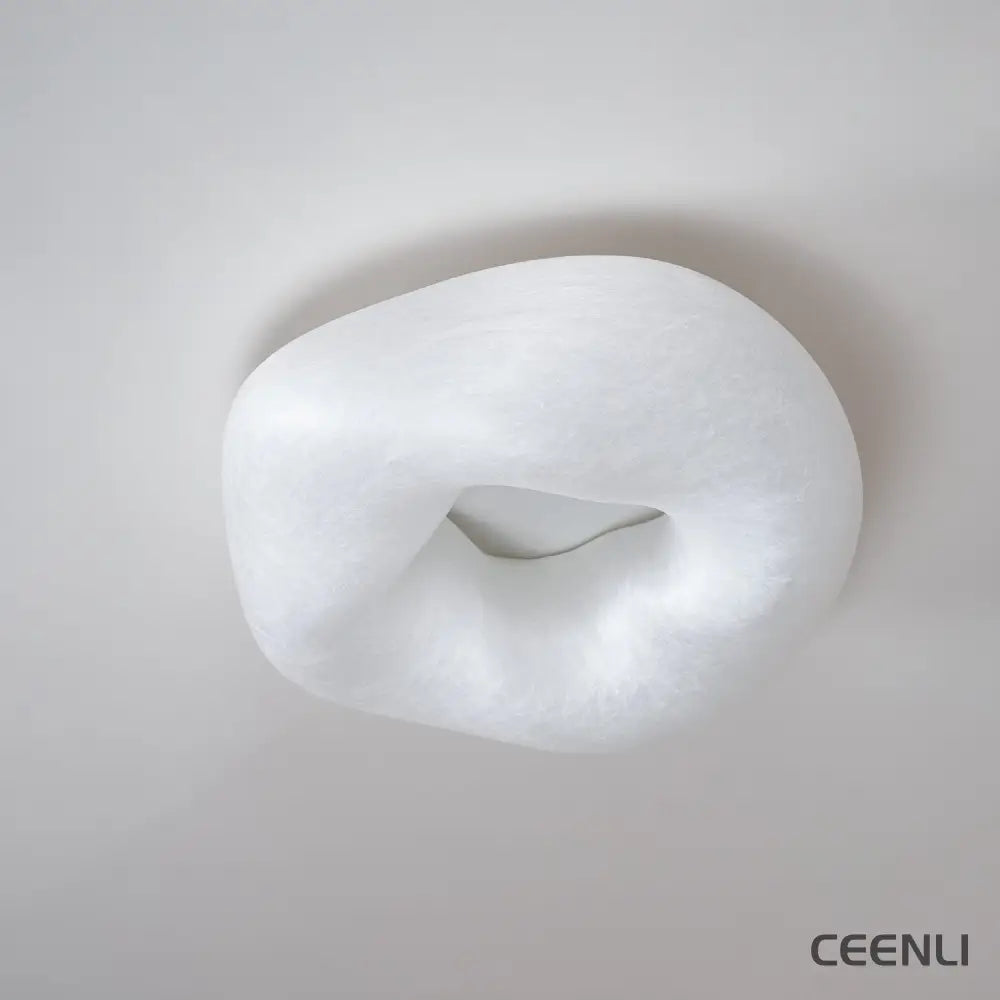 Yunduo Silk Ceiling Lamp ∅ 19.7″ x H 7″ / Dia 50cm x H 18cm (Power ~20W) / White / Warm Light Ceiling lamp