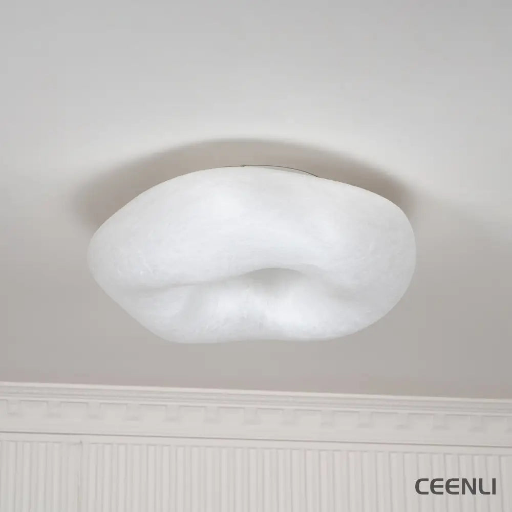 Yunduo Silk Ceiling Lamp ∅ 19.7″ x H 7″ / Dia 50cm x H 18cm (Power ~20W) / White / Warm Light Ceiling lamp