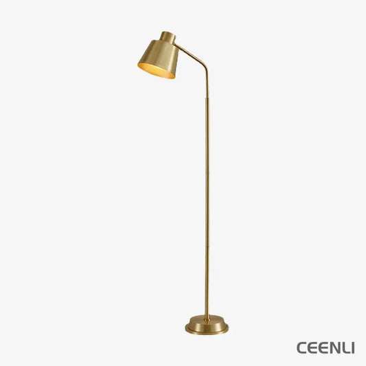 Zeid Floor Lamp W 9.4″ x H 61″ / W 24cm x H 155cm / Gold / US Plug Floor lamp